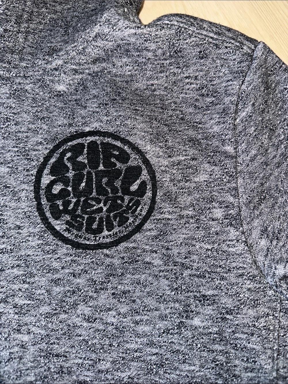 Rip Curl Dark Gray Kids Hoodie with Subtle Chest Patch